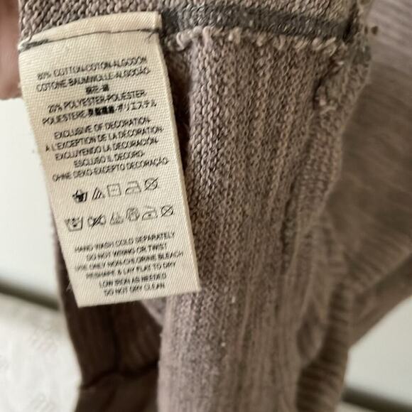 FREE PEOPLE Leo Henley Knit Long-Sleeve Army Green Size XS - Picture 6 of 7